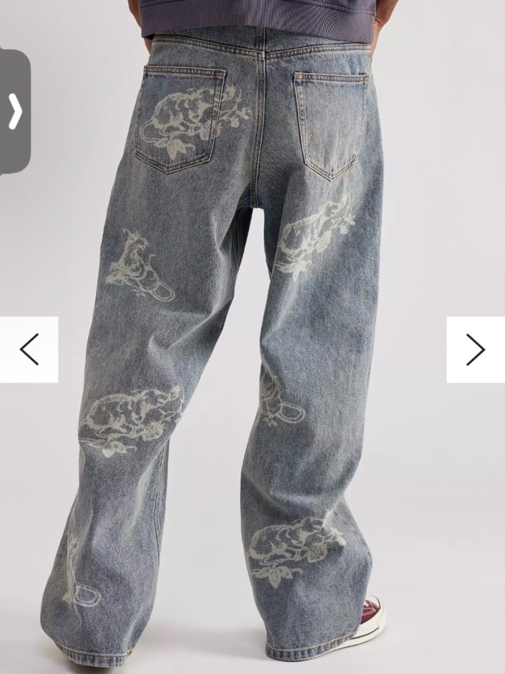 BDG Nitro Rat Baggy Skate Jeans Blue Distressed Indie Grunge Punk 90s Sz 31x30.5
